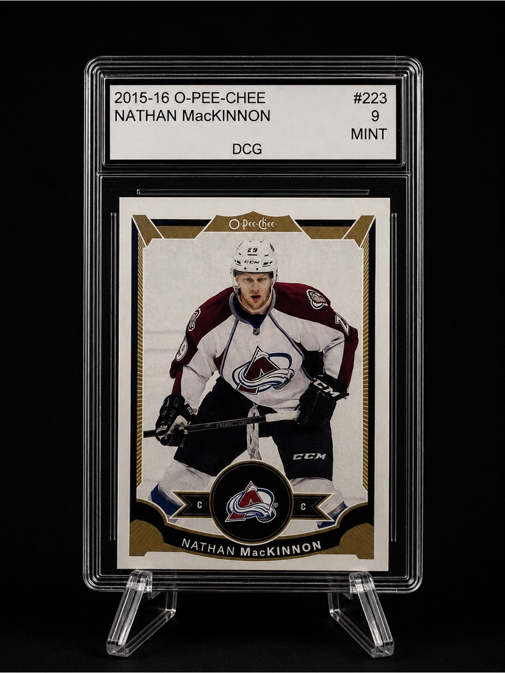 Nathan MacKinnon Hockey Trading Card - White & Burgundy